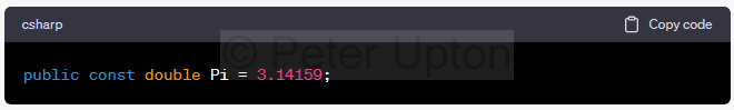 C# const